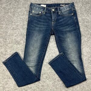 Gap‎ 1969 Always Skinny Jeans Women's Size 24P Blue Denim Stretch